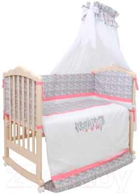 Комплект постельный для малышей Polini Kids Disney Последний богатырь 7 (принцесса/розовый)