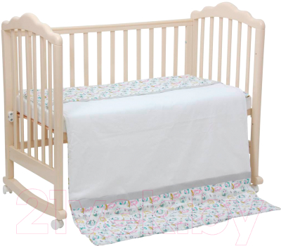 Комплект постельный для малышей Polini Kids Disney Последний богатырь (лес/серый)