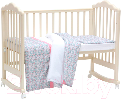 Комплект постельный для малышей Polini Kids Disney Последний богатырь (принцесса/розовый)
