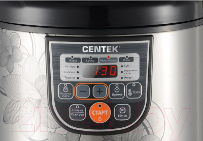 Мультиварка Centek CT-1498 Ceramic (черный/сталь)