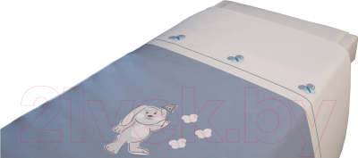 Комплект постельный для малышей Polini Kids Зайки 3 (120x60, голубой)