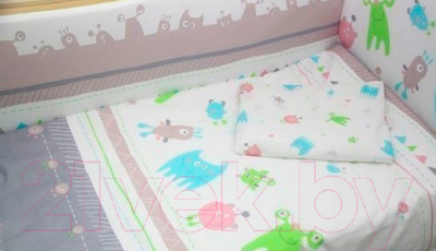 Комплект постельный для малышей Polini Kids Монстрики 7 (140x70)