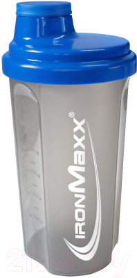 Шейкер спортивный IronMaxx I00003012 (700мл, синий/прозрачный)