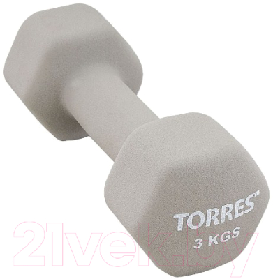 Гантель Torres PL55013 (3кг, серый)