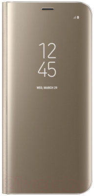 Чехол-книжка Samsung Clear View Standing Cover S8 / EF-ZG950CFEGRU (золото)