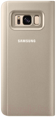 Чехол-книжка Samsung Clear View Standing Cover S8 / EF-ZG950CFEGRU (золото)