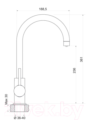 Комплект сантехники GRANULA GR-4201 + смеситель Spring 35-09L (брют)