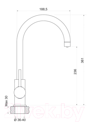 Комплект сантехники GRANULA GR-4801 + смеситель Spring 35-09L (антик)