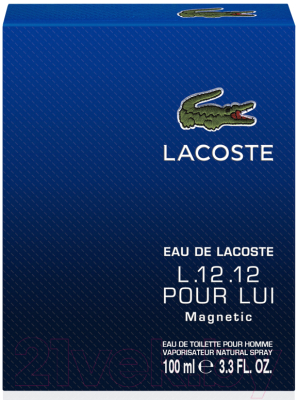 Туалетная вода Lacoste L.12.12 Pour Lui Magnetic Pour Homme (100мл)