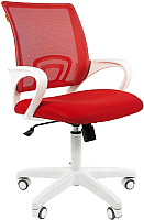 Кресло офисное Chairman 696 (TW-19/TW-69 белый/красный) - 