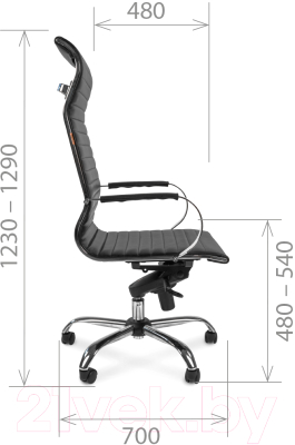Кресло офисное Chairman 710 (экопремиум, красный)