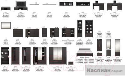 Шкаф Black Red White Каспиан SZF6D2S (венге)