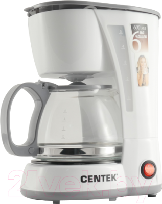 Капельная кофеварка Centek CT-1142 (белый)