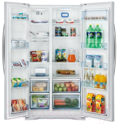 Холодильник с морозильником Shivaki SBS-615DNFW