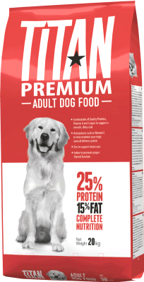 Сухой корм для собак Titan Premium Adult (20кг)
