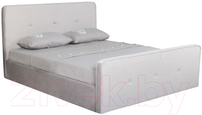 Двуспальная кровать Atreve Emily 2 (светло-серый)