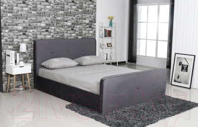 Двуспальная кровать Atreve Emily 2 (темно-серый)