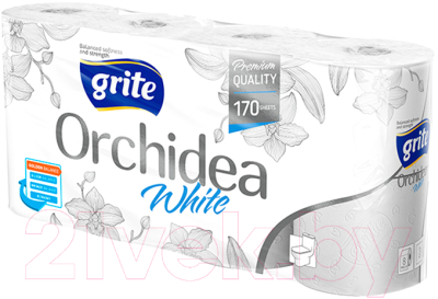 Туалетная бумага Grite Orchidea White (8рул)