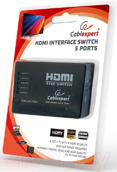 Переключатель портов Cablexpert DSW-HDMI-53