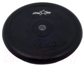 Диск для штанги Starfit BB-202 (15кг, черный)