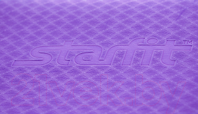 Коврик для йоги и фитнеса Starfit FM-201 TPE (173x61x0.5см, фиолетовый/серый)