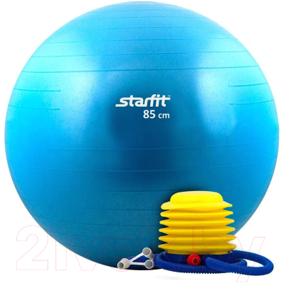 Фитбол гладкий Starfit GB-102 85см с насосом (синий)