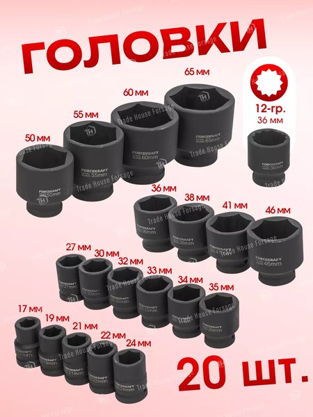 Гаечный ключ ForceKraft FK-68262-5MPB(16216)