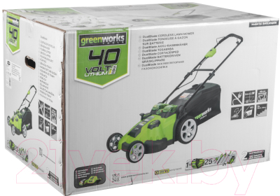Газонокосилка электрическая Greenworks G40LM49DBK4 (2500207VB)