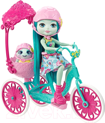 Кукла с аксессуарами Mattel Enchantimals Прогулка на велосипеде с питомцем FJH11/FCC65