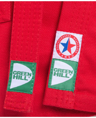 Куртка для самбо Green Hill JS-302 (р-р.4/170, красный)