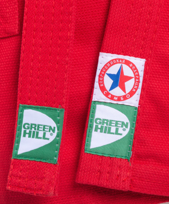 Куртка для самбо Green Hill JS-302 (р-р.5/180, красный)