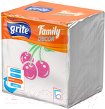 Бумажные салфетки Grite Family Decor (24x24) - товар по цвету не маркируется