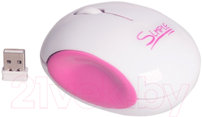 Мышь CBR Simple S14 (розовый)