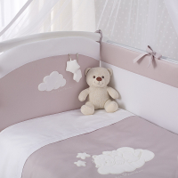 Комплект постельный для малышей Perina Бамбино / ББ4-01.2 (4 предмета, серый) - 