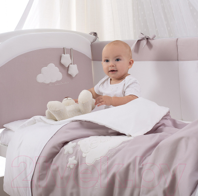 Комплект постельный для малышей Perina Бамбино / ББ4-01.2 (4 предмета, серый)