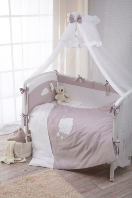 Комплект постельный для малышей Perina Бамбино / ББ4-01.2 (4 предмета, серый)