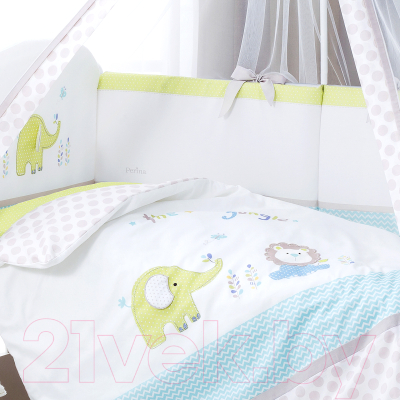 Комплект постельный для малышей Perina Джунгли / ДЖ3-01.1 (3 предмета)