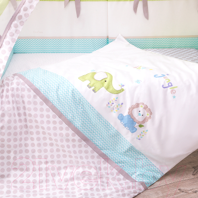 Комплект постельный для малышей Perina Джунгли / ДЖ7-01.1 (7 предметов)