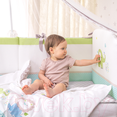 Комплект постельный для малышей Perina Джунгли / ДЖ7-01.1 (7 предметов)