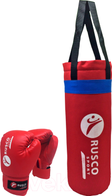 Набор для бокса детский RuscoSport 4oz (красный)