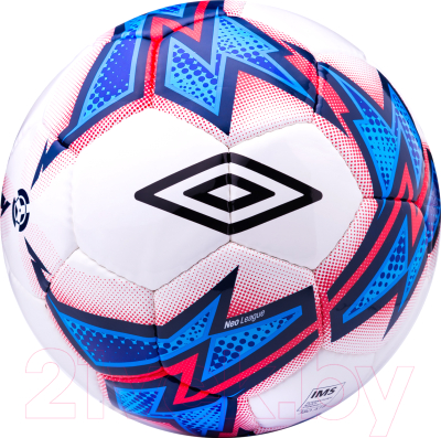 Футбольный мяч Umbro Neo League 20865U (размер 5, белый/синий/красный)