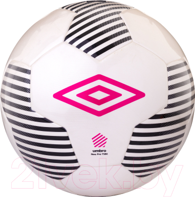 Футбольный мяч Umbro Neo Pro TSBE 20545U (размер 5, белый/черный/розовый)