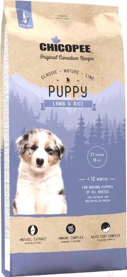 Сухой корм для собак Chicopee CNL Puppy Lamb & Rice (2кг)