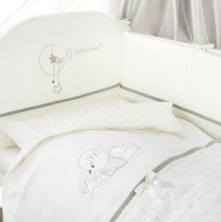 Комплект постельный для малышей Perina Le Petit Bebe / ПБ3-01.1 (3 предмета, молочный/оливковый) - 