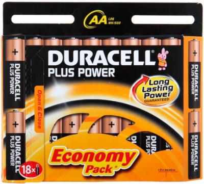 Комплект батареек Duracell Basic LR6 (18шт, алкалиновые) - общий вид