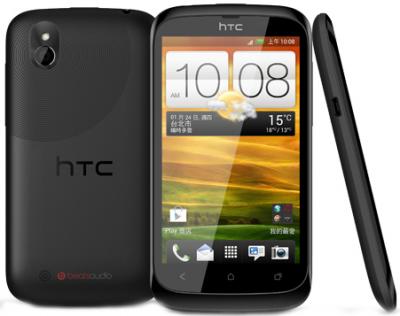 Смартфон HTC Desire U Dual (Black) - общий вид с задней и боковой панелями