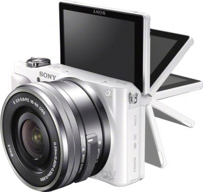 Беззеркальный фотоаппарат Sony NEX-3NLW - поворотный экран