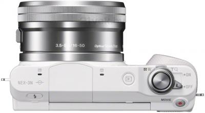 Беззеркальный фотоаппарат Sony NEX-3NLW - вид сверху