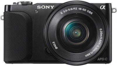 Беззеркальный фотоаппарат Sony NEX-3NYB - вид спереди