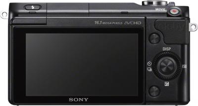 Беззеркальный фотоаппарат Sony NEX-3NYB - вид сзади